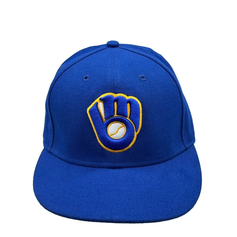 Milwaukee Brewers New Era 59FIFTY Fitted Hat 6 7/8 Royal Blue MLB